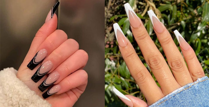 1. French Tip Coffin Nails - wide 10